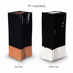 Amaco Teacher's Palette Glaze - Pint, Coal Black clay comparison