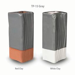Amaco Teacher's Palette Glaze - Pint, Gray clay comparison