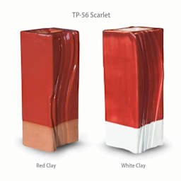 Amaco Teacher's Palette Glaze - Pint, Scarlet clay comparison