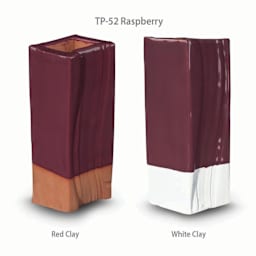 Amaco Teacher's Palette Glaze - Pint, Raspberry clay comparison
