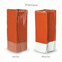 Amaco Teacher's Palette Glaze - Pint, Carrot clay comparison