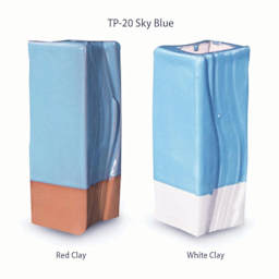 Amaco Teacher's Palette Glaze - Pint, Sky Blue clay comparison