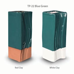 Amaco Teacher's Palette Glaze - Pint, Blue Green clay comparison
