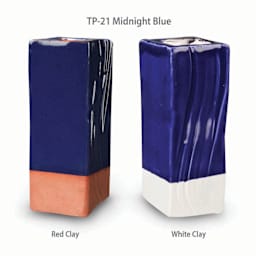 Amaco Teacher's Palette Glaze - Pint, Midnight Blue clay comparison