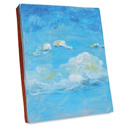 Amaco Teacher's Palette Glaze- Sky with Clouds painted with Teacher's Palette Glazes