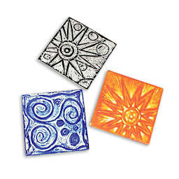 Amaco Teacher's Palette Glazes - Tiles Painted with the Teacher's Palette Glazes