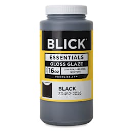 Blick Essentials Gloss Glaze, Black, 16 oz