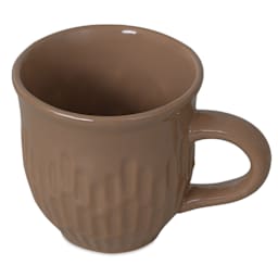 Blick Essentials Gloss Glaze - Mocha applied to ceramic mug