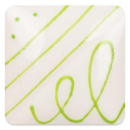 Mayco Designer Liners - Bright Green fired to cone 6 oxidation