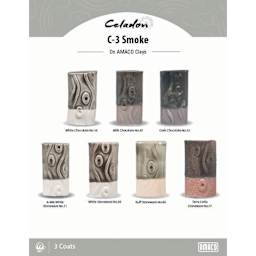 Amaco Celadon Glazes - Smoke clay comparison