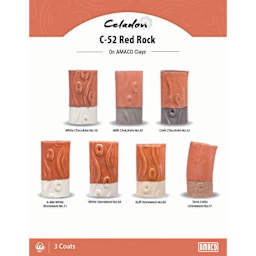 Amaco Celadon Glazes - Red Rock clay comparison