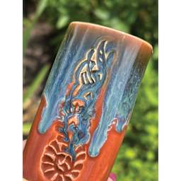 Amaco Celadon Glazes - Red Rock fired to cone 6 oxidation beneath PC41