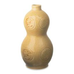 Amaco Celadon Glazes - 10 lb (Dry), Ochre - finished vase examples