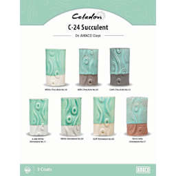 Amaco Celadon Glazes - Succulent clay comparison