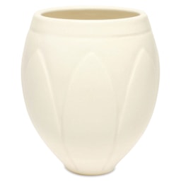 Amaco Satin Matte Glaze - SM-11, White applied to upright vase