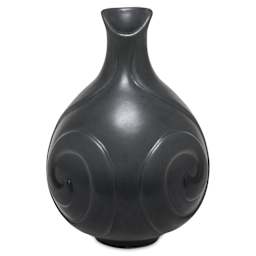 Amaco Satin Matte Glaze - SM-1 Black applied to upright vase