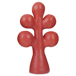 Amaco Satin Matte Glaze - SM-53 Cayenne, 16 oz applied to upright sculpture