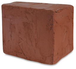Amaco No. 77 Terra Cotta Stoneware Clay -Right angle of one block of wet clay