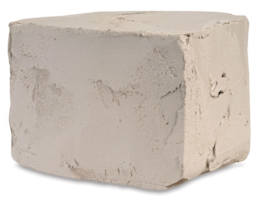 Amaco No. 27 Off-White Sculpture/Raku Clay - Angled view of 50 lb wet clay block