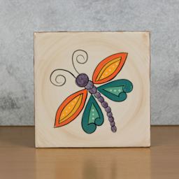 Mayco Fundamentals Underglazes and Sets - finished butterfly art example