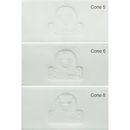 Sio-2 Aneto White Porcelain Clay -examples fired to cones 5, 6, and 8