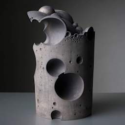 Sio-2 PRNI Black Stoneware Clay - finished piece by Caetano de Oliveira