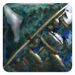 Mayco Stoneware Crystal Glaze - Midnight Rain fired to cone 10 reduction