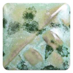 Mayco Stoneware Crystal Glaze - Lime Shower fired to cone 10 reduction