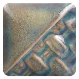 Mayco Stoneware Crystal Glaze - Aurora Green fired to cone 10 reduction