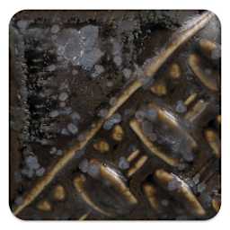 Mayco Stoneware Classic Glaze - Black Timber, fired at cone 10 reduction