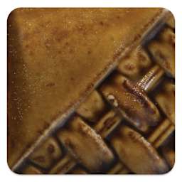 Mayco Stoneware Classic Glaze - Amber Topaz, fired at cone 10 reduction