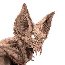 The Monster Makers Monster Clay, finished clay monster shown