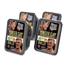 
Monster Clay - Right angle of four Assorted Clay packages shown
