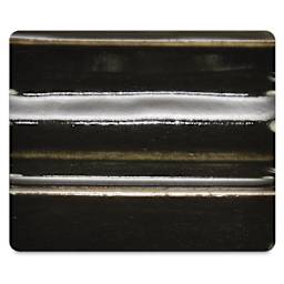 Spectrum Stoneware Glazes - Finished tile showing Black Glaze color
