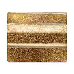 Spectrum Stoneware Glazes - Finished tile showing Gold Glaze color
