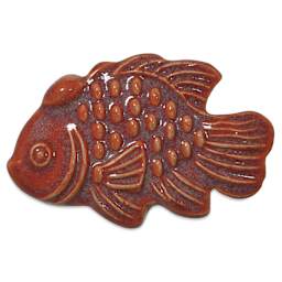 Spectrum Floating Glaze - Papaya, Pint - finished example