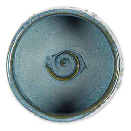 Spectrum Floating Glaze - Inside of stoneware clay vase with Floating Blue Glaze 