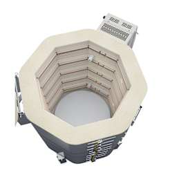 L&L Easy Fire Kiln - E18M-3, W8000, 240V, P1, 38.5 Amp open, top view