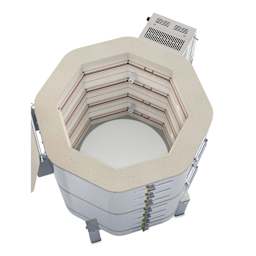 L&L Easy Fire Kiln - E18S-3, W5470, 240V, P1, 23.9 Amp kiln interior