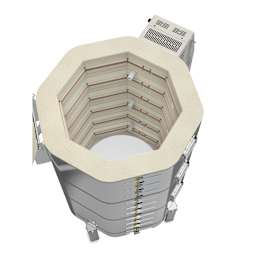 L&L Easy Fire Kiln - E18T-3, W8400, 208V, P3, 23.3 Amp kiln interior