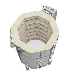 L&L Easy Fire Kiln - E18T-3, W8400, 240V, P1, 35.0 Amp kiln interior