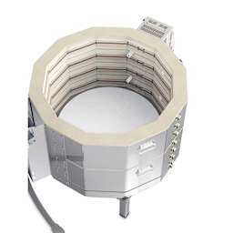 L&L Easy Fire Kiln - E28S-3, W9985, 208V, P1, 48.0 Amp kiln interior