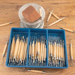 Potter's Select Ribbon Cutter Tools - Class Pack, Set of 60 - in use, alternate view