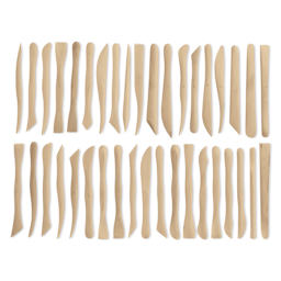 Potter's Select Wooden Modeling Tools - Set of 38, 6"