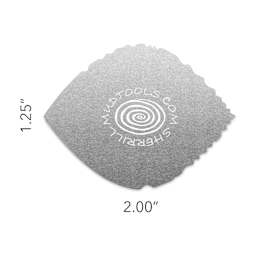 Mudtools Stainless Steel Drawing Rib - Leaf, Organic - dimensions