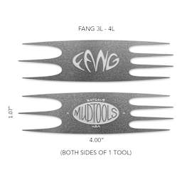 Mudtools FANG Stainless Steel Scoring Tool - Large, 3L-4L - dimensions
