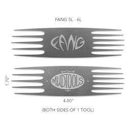 Mudtools FANG Stainless Steel Scoring Tool - Large, 5L-6L - both sides, dimensions