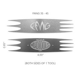 Mudtools FANG Stainless Steel Scoring Tool - Small Tooth, 3S-4S - dimensions