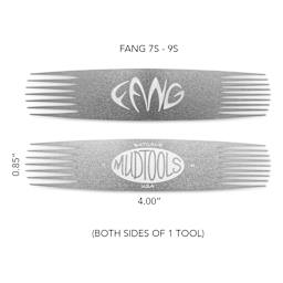 Mudtools FANG Stainless Steel Scoring Tool - Small Tooth, 7S-9S - dimensions