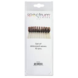 Spectrum Stamp Rollers - Debossed Waves, Set of 10 - back of packaging